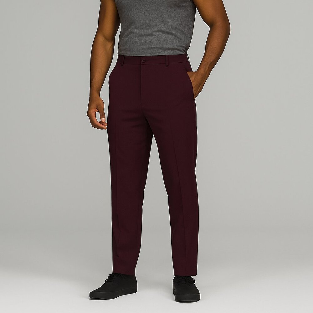 Palm Beach Reflex Men 42R‎ Purple Pleated Front Comfy Dress Casual Travel Pants